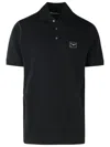 Dolce & Gabbana Cotton Polo Shirt With Buttoned Collar And Ribbed Accents In Black