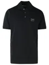 Dolce & Gabbana Cotton Polo Shirt With Buttoned Collar And Ribbed Accents In Black