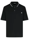 Dolce & Gabbana Polo Shirt In Piqué De Coton In Black