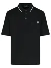 Dolce & Gabbana Polo Shirt In Piqué De Coton In Black