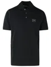 Dolce & Gabbana Cotton Polo Shirt With Buttoned Collar And Ribbed Accents In Black