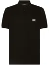Dolce & Gabbana Cotton Polo-shirt With Logo Tag In Black