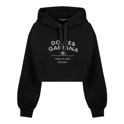 Dolce & Gabbana Black Cotton Polyester Sweater