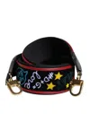 Dolce & Gabbana Black Cotton Printed Bag Shoulder Strap In Black