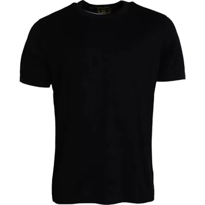 DOLCE & GABBANA BLACK COTTON ROUND NECK SHORT SLEEVES MEN T-SHIRT