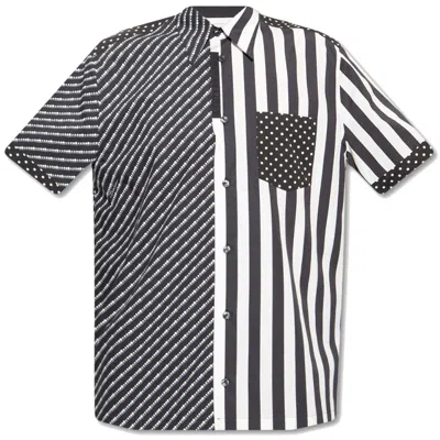 Dolce & Gabbana Black Cotton Shirt In Black And White