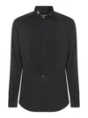 Dolce & Gabbana Cotton Tuxedo Shirt In Black