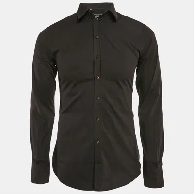 Pre-owned Dolce & Gabbana Black Cotton Sicilia Shirt M