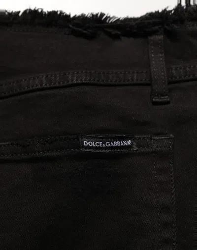 Dolce & Gabbana Black Cotton Skinny Denim Trouser Jeans