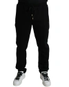 DOLCE & GABBANA BLACK COTTON SKINNY JOGGER SWEATPANTS PANTS