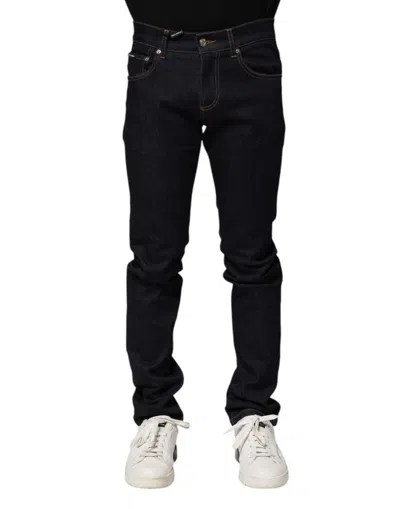 Dolce & Gabbana Black Cotton Skinny Men Denim Men's Jeans