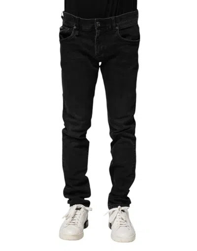 Dolce & Gabbana Black Cotton Skinny Men Denim Men's Jeans