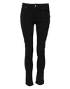 Dolce & Gabbana Black Cotton Logo Skinny Mid Waist Denim Jeans In Black