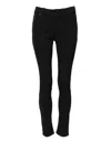 Dolce & Gabbana Black Cotton Logo Skinny Mid Waist Denim Jeans In Black
