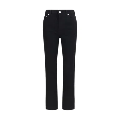 Dolce & Gabbana Black Cotton Straight-leg Jeans