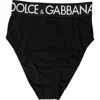 Dolce & Gabbana High-waisted Jersey Briefs With Branded Elastic In Black