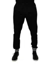 Dolce & Gabbana Black Cotton Stretch Jogger Sweatmen's Men's Pants In Black