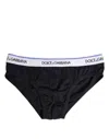 Dolce & Gabbana Black Cotton Stretch Regular Brief Underwear In Black