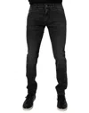 Dolce & Gabbana Black Slim Fit Stretch Men Denim Pants Jeans