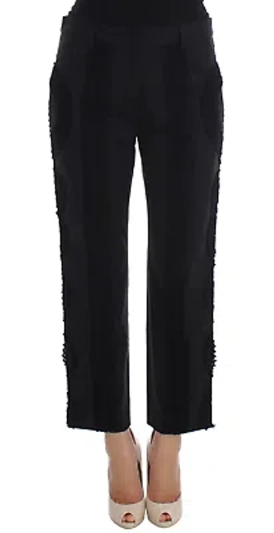 Pre-owned Dolce & Gabbana Black Cotton Stretch Torero Capris Pants