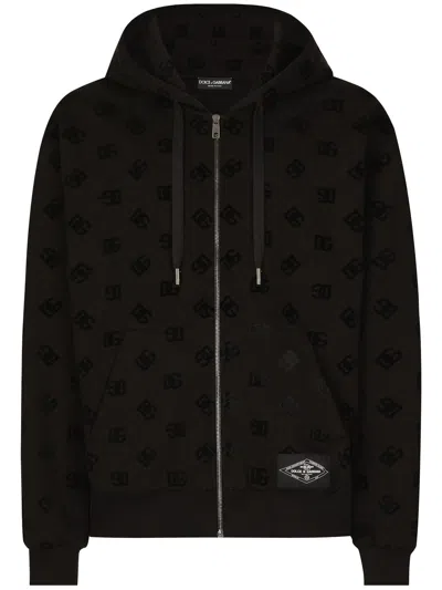DOLCE & GABBANA DOLCE & GABBANA BLACK COTTON SWEATER