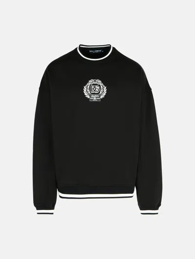 Dolce & Gabbana Black Cotton Sweatshirt