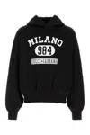 Dolce & Gabbana Hooded Sweatshirt In Jersey With Print In Black