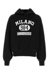 Dolce & Gabbana Hooded Sweatshirt In Jersey With Print In Black