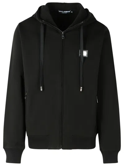 Dolce & Gabbana Black Cotton Sweatshirt Men