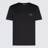 Dolce & Gabbana Black T-shirt With Logo Tag Detail On The Front In Cotton Man