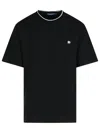 Dolce & Gabbana Black Crewneck T-shirt With Logo Embroidery On The Front In Black