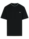 Dolce & Gabbana Black Crewneck T-shirt With Logo Embroidery On The Front In Black