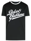 Dolce & Gabbana Round Neck T-shirt In Cotton In Blue