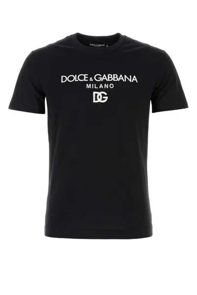 Dolce & Gabbana Black Cotton T-shirt In N0000