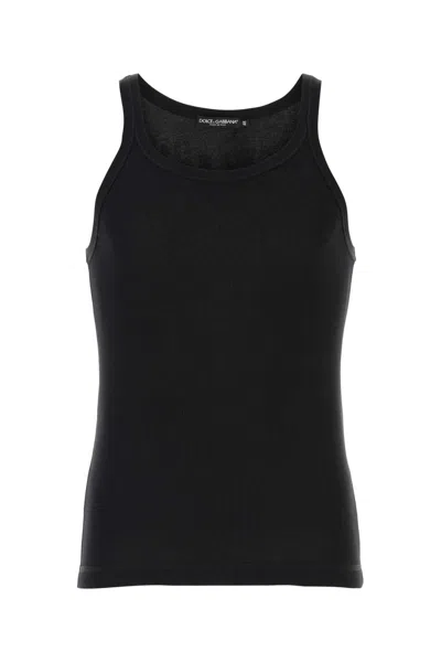 Dolce & Gabbana Black Cotton Tank Top