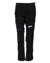 Dolce & Gabbana Black Cotton Tattered Mid Waist Denim Women's Jeans