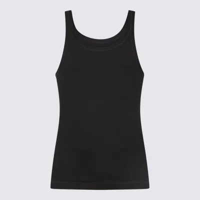 DOLCE & GABBANA DOLCE & GABBANA BLACK COTTON TOP