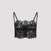Dolce & Gabbana Floral Lace Corset In Black
