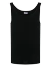 Dolce & Gabbana Fine-rib Washed Cotton Singlet In Black