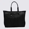 Dolce & Gabbana Rectangular Woven Crochet Tote Bag Handles In Black