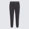 Dolce & Gabbana Black Track Pants With Logo Applied On The Back In Cotton Man In Gray