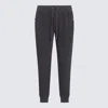 Dolce & Gabbana Black Track Pants With Logo Applied On The Back In Cotton Man In Gray