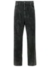 Dolce & Gabbana Charcoal Stretch Corduroy Pant In Black