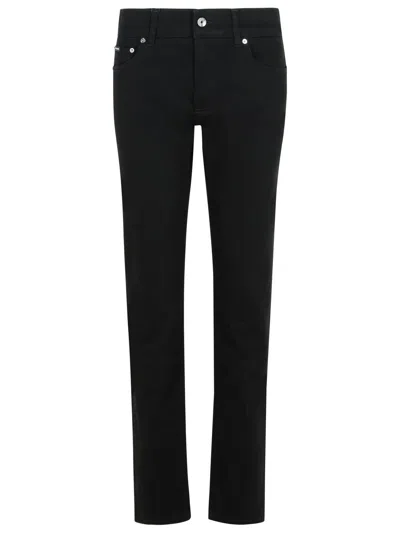 DOLCE & GABBANA DOLCE & GABBANA BLACK COTTON TROUSERS MEN