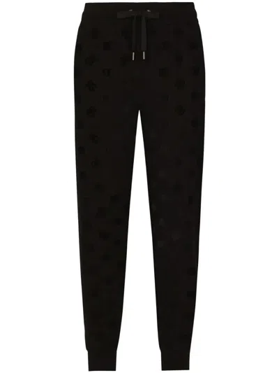 Dolce & Gabbana Black Cotton Trousers In Multi