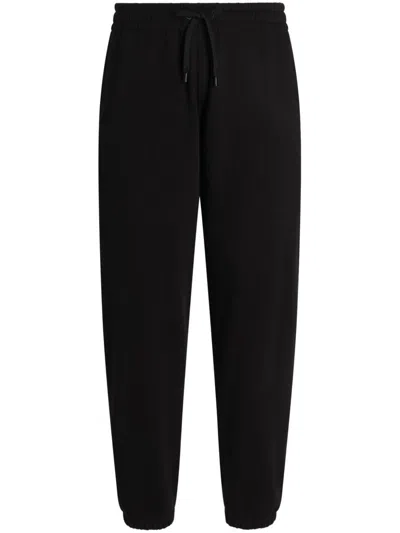 Dolce & Gabbana Black Cotton Trousers With Drawstring