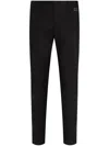 Dolce & Gabbana Stretch Wool Pants With Re-edition Label In Black