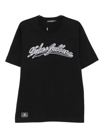 Dolce & Gabbana Black Cotton T-shirts