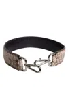 Dolce & Gabbana Black Cream Exotic Leather Bag Shoulder Strap In Black