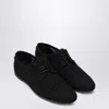 Dolce & Gabbana Black Crochet Lace-up Shoes